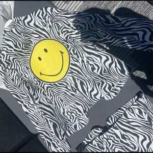 Smiley zebra yellow blazer HIP CHICK